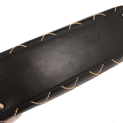 Chanel Black Calfskin Wild Stitch Handbag