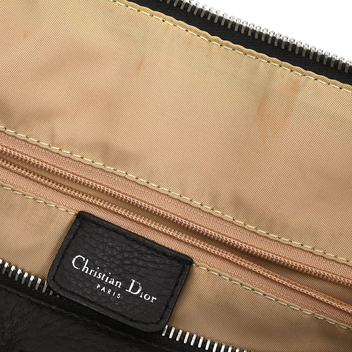 Christian Dior Beige Canvas Trotter Handbag