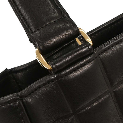 Chanel Black Lambskin Choco Bar Tote Shoulder Bag