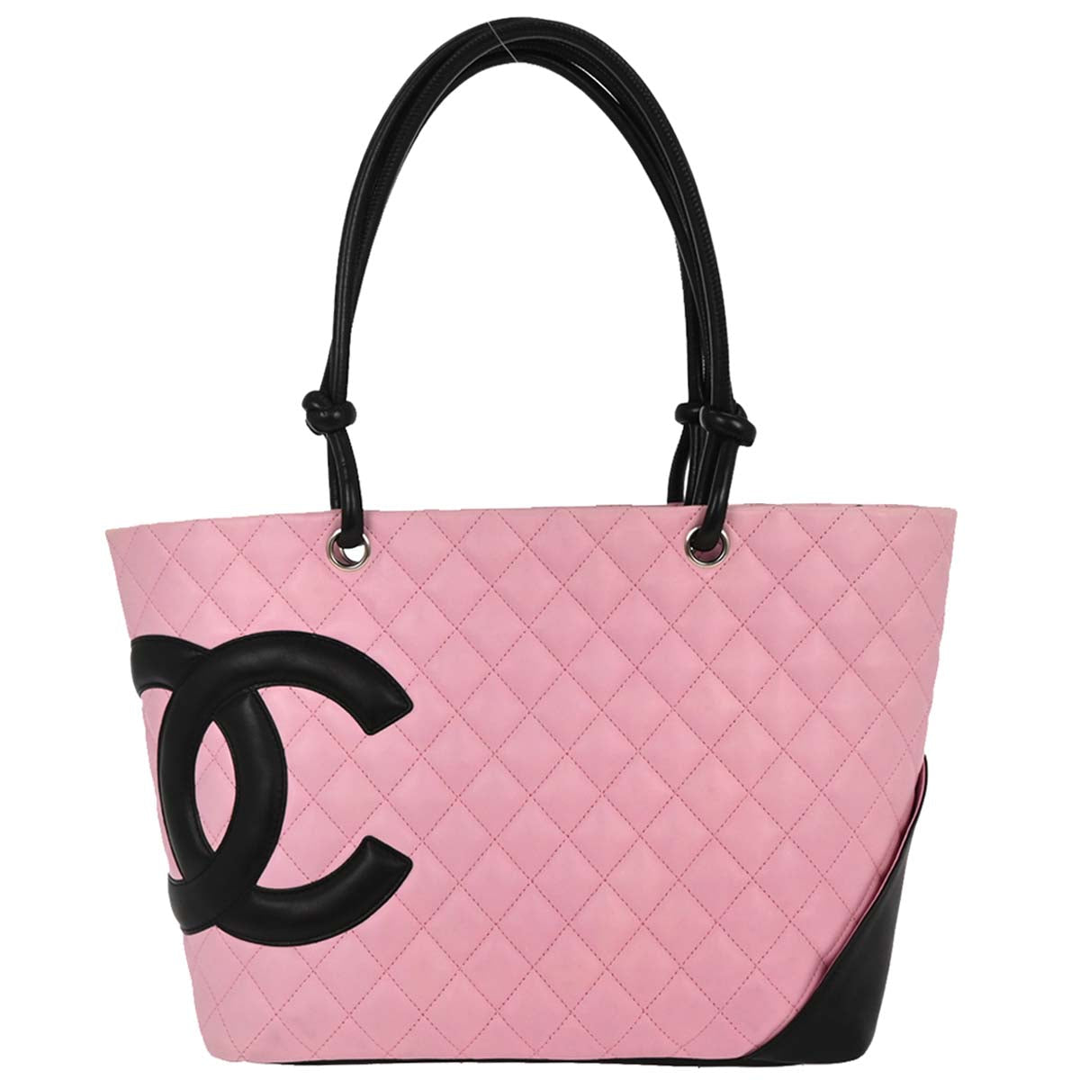 Chanel Pink Calfskin Cambon Ligne Tote Handbag