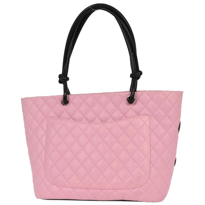 Chanel Pink Calfskin Cambon Ligne Tote Handbag