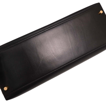 Hermes Black Box Calf Kelly 35 Sellier 2way Shoulder Handbag