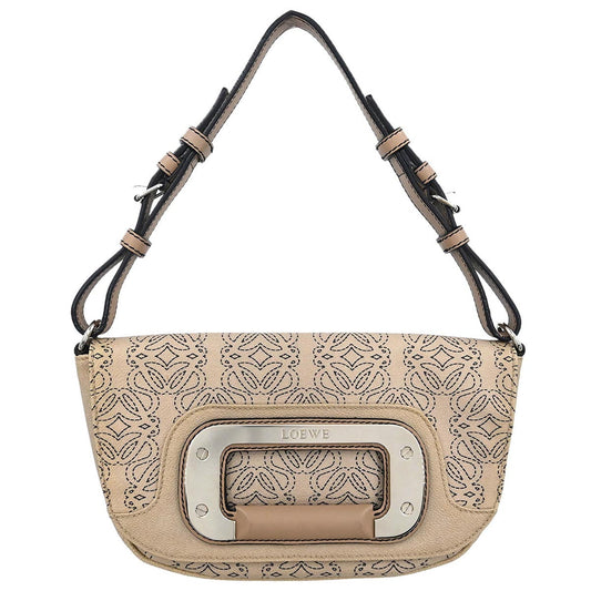 Loewe * Beige Leather Anagram Handbag