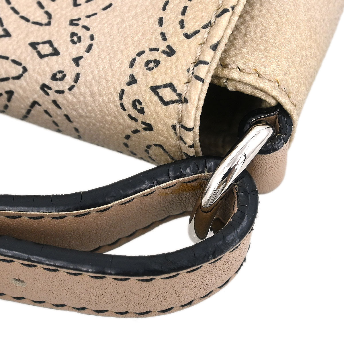 Loewe * Beige Leather Anagram Handbag