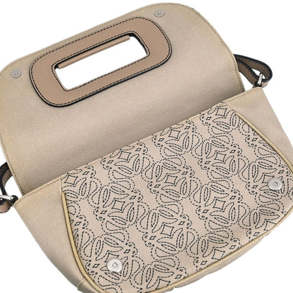 Loewe * Beige Leather Anagram Handbag
