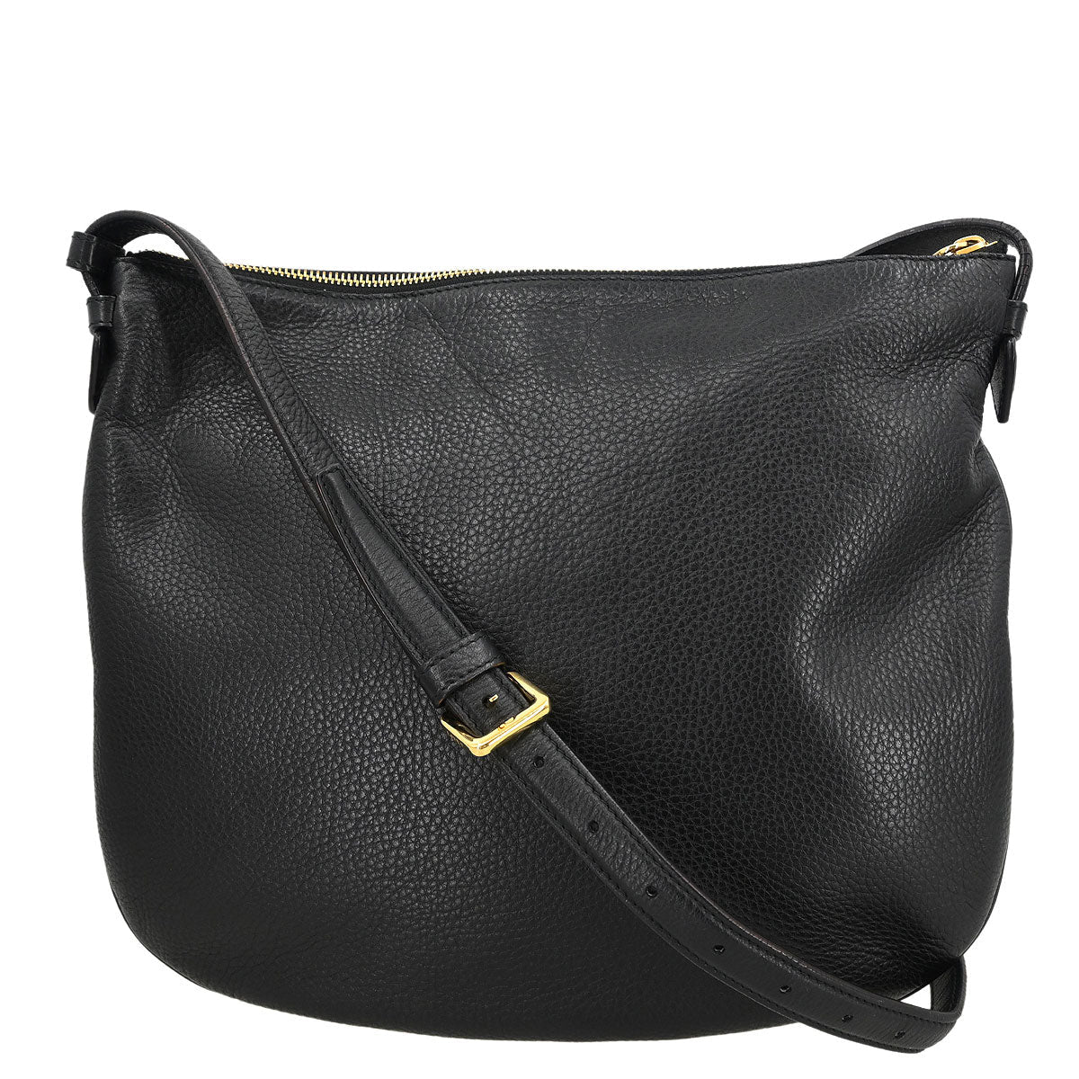 Loewe * Black Leather Heritage Shoulder Bag