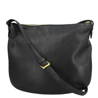 Loewe * Black Leather Heritage Shoulder Bag