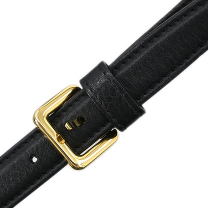 Loewe * Black Leather Heritage Shoulder Bag