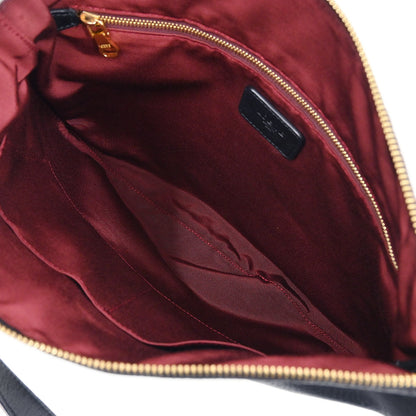 Loewe * Black Leather Heritage Shoulder Bag