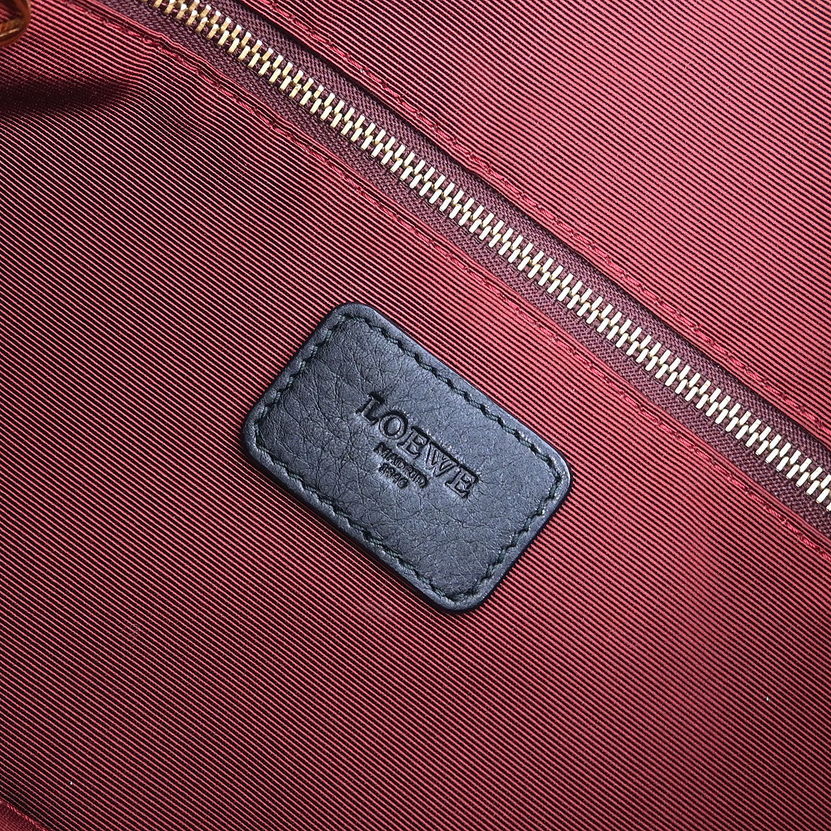 Loewe * Black Leather Heritage Shoulder Bag