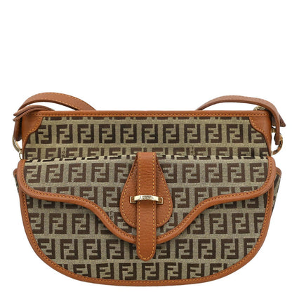Fendi Brown Zucchino Shoulder Bag