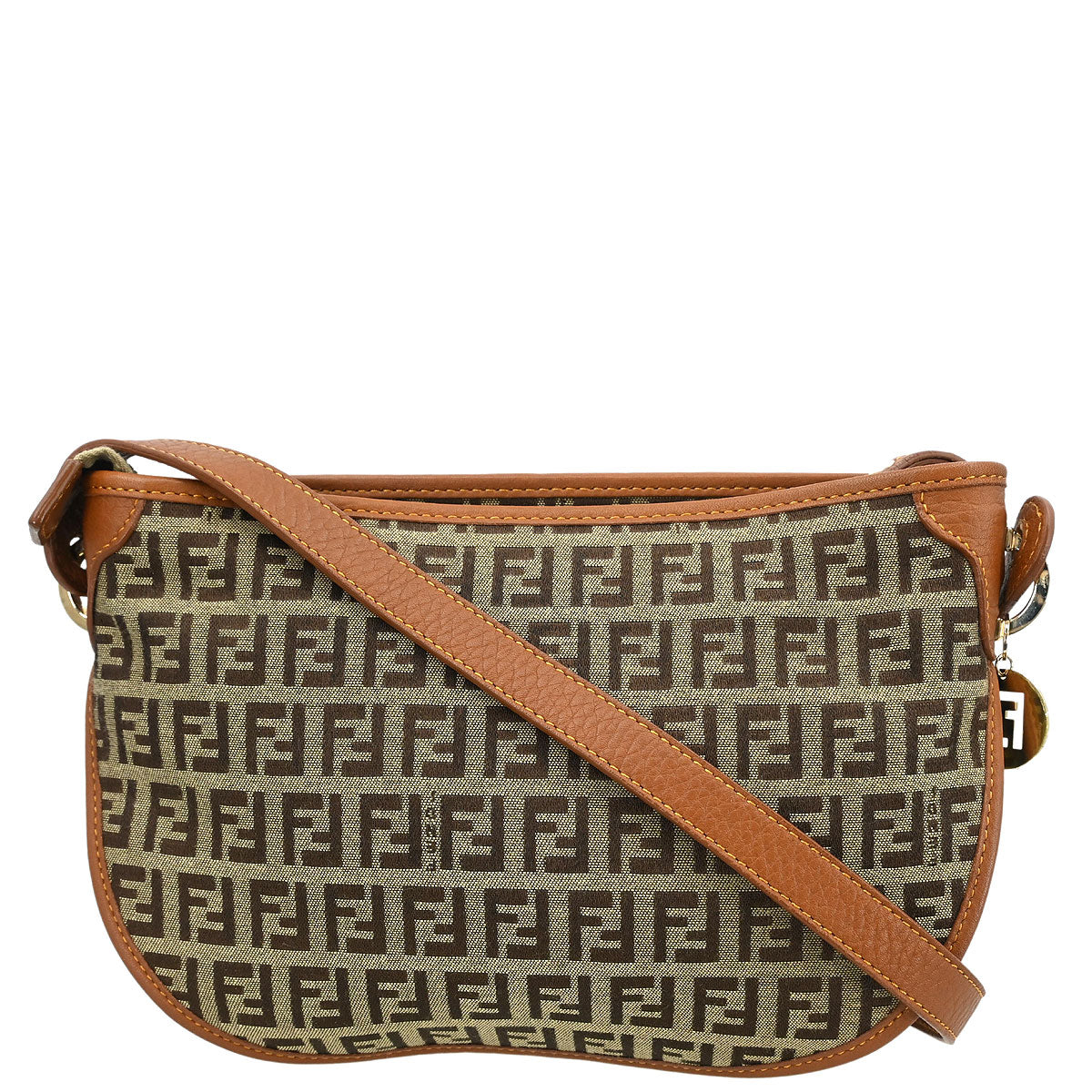 Fendi Brown Zucchino Shoulder Bag