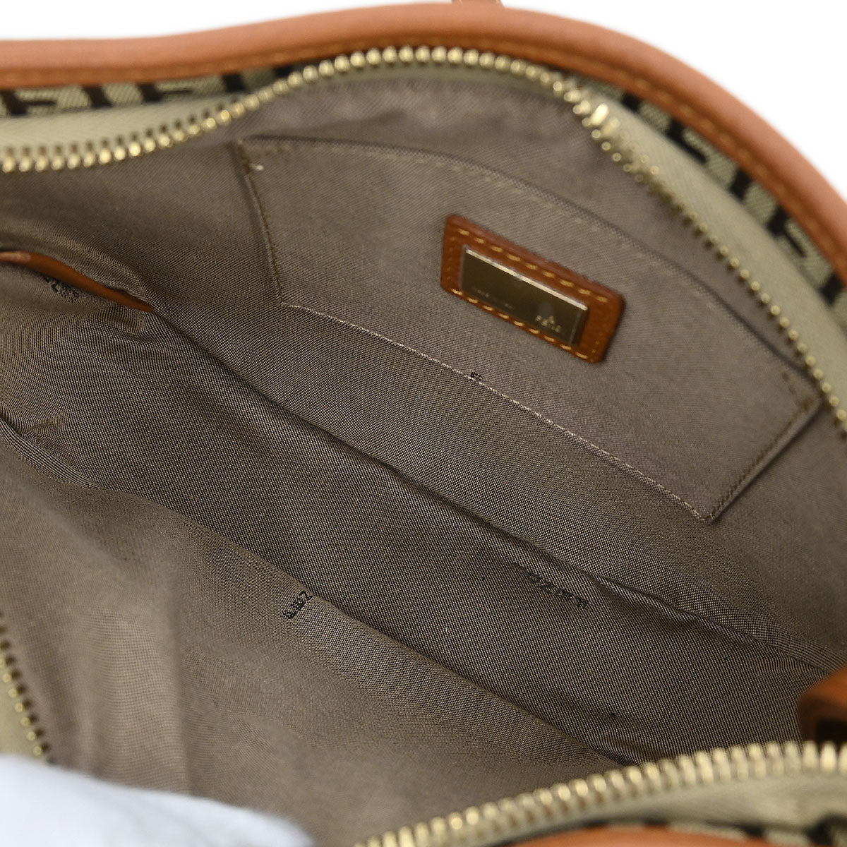 Fendi Brown Zucchino Shoulder Bag