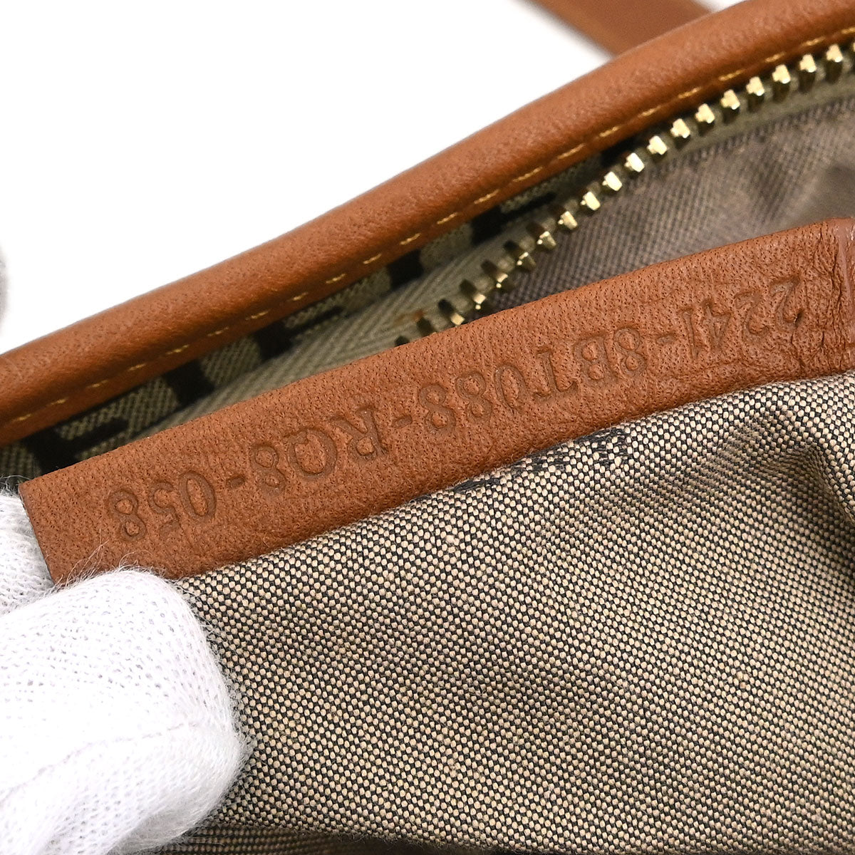 Fendi Brown Zucchino Shoulder Bag