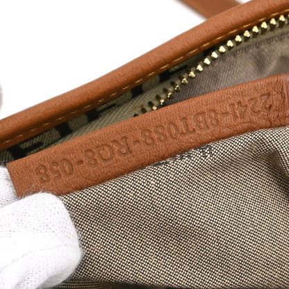 Fendi Brown Zucchino Shoulder Bag