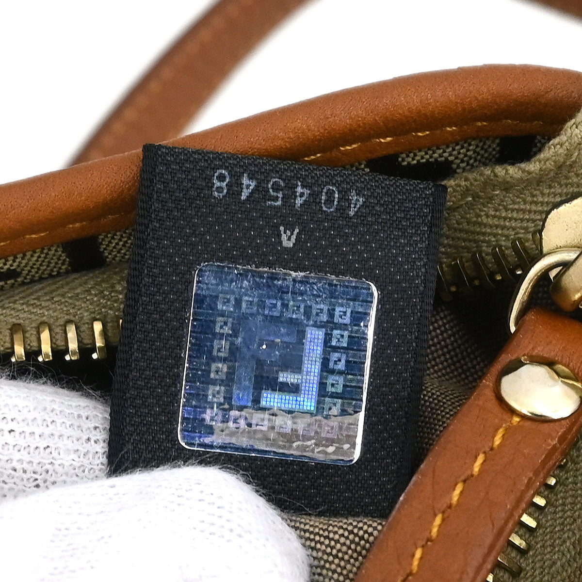 Fendi Brown Zucchino Shoulder Bag