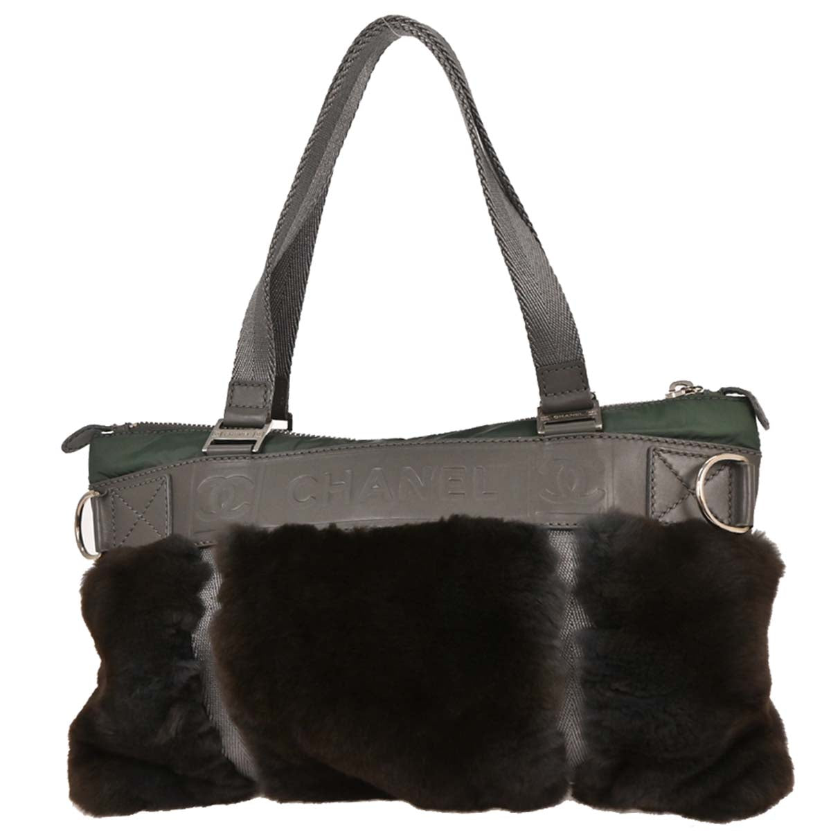 Chanel * 2005-2006 Black Lappin Fur Sport Line Handbag