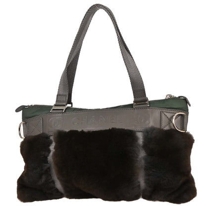 Chanel * 2005-2006 Black Lappin Fur Sport Line Handbag