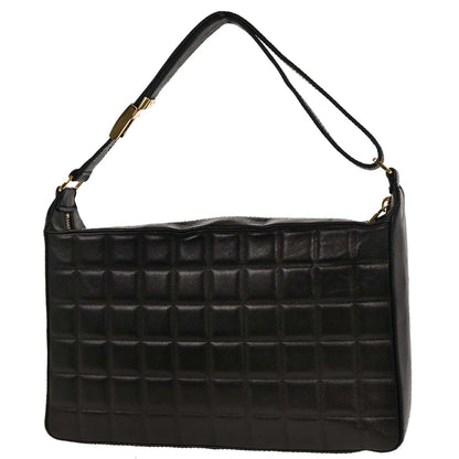 Chanel Black Lambskin Choco Bar Shoulder Bag