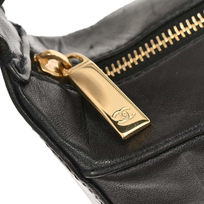 Chanel Black Lambskin Choco Bar Shoulder Bag