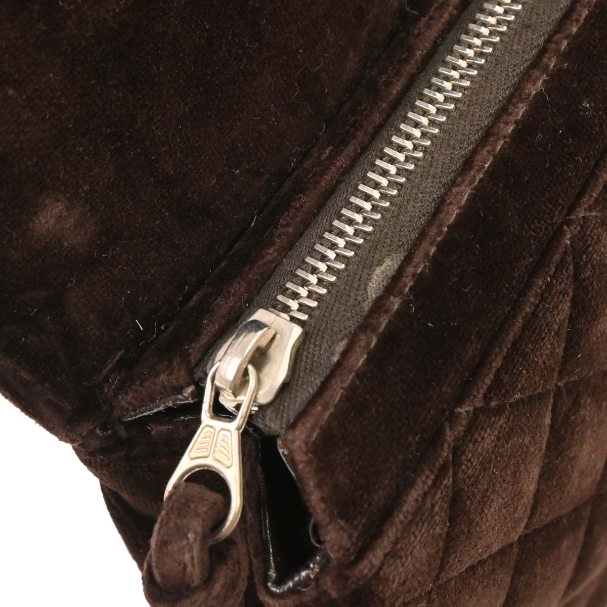 Chanel Brown Velvet Chain Backpack