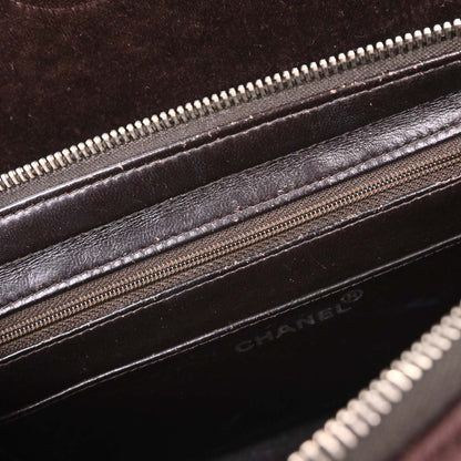 Chanel Brown Velvet Chain Backpack