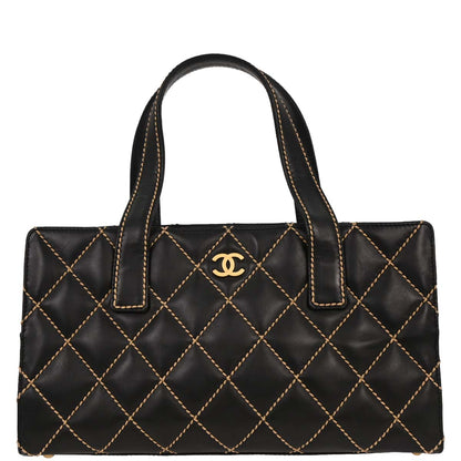Chanel Black Calfskin Wild Stitch Handbag