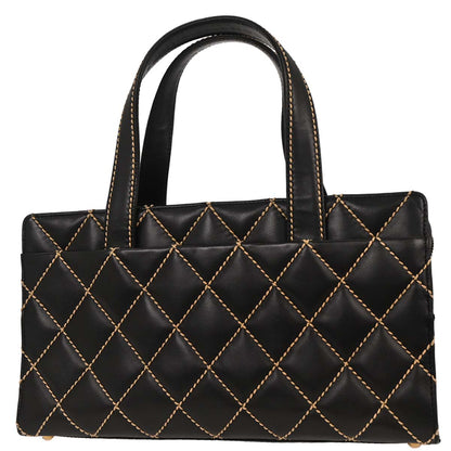 Chanel Black Calfskin Wild Stitch Handbag