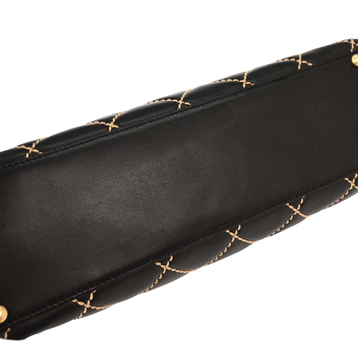 Chanel Black Calfskin Wild Stitch Handbag