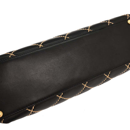 Chanel Black Calfskin Wild Stitch Handbag