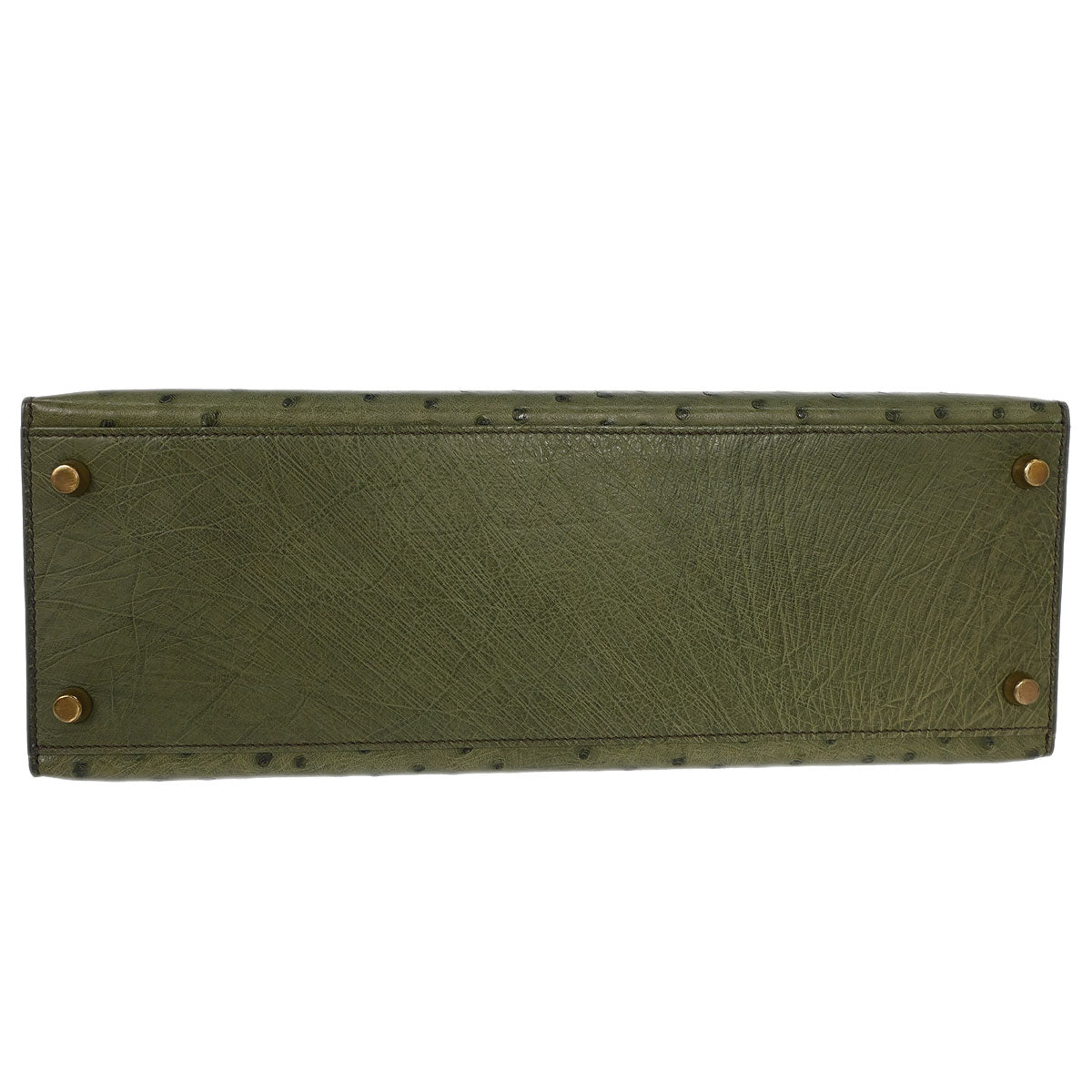 Hermes * Olive Green Ostrich Kelly 32 Sellier Handbag