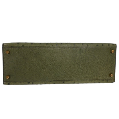 Hermes * Olive Green Ostrich Kelly 32 Sellier Handbag