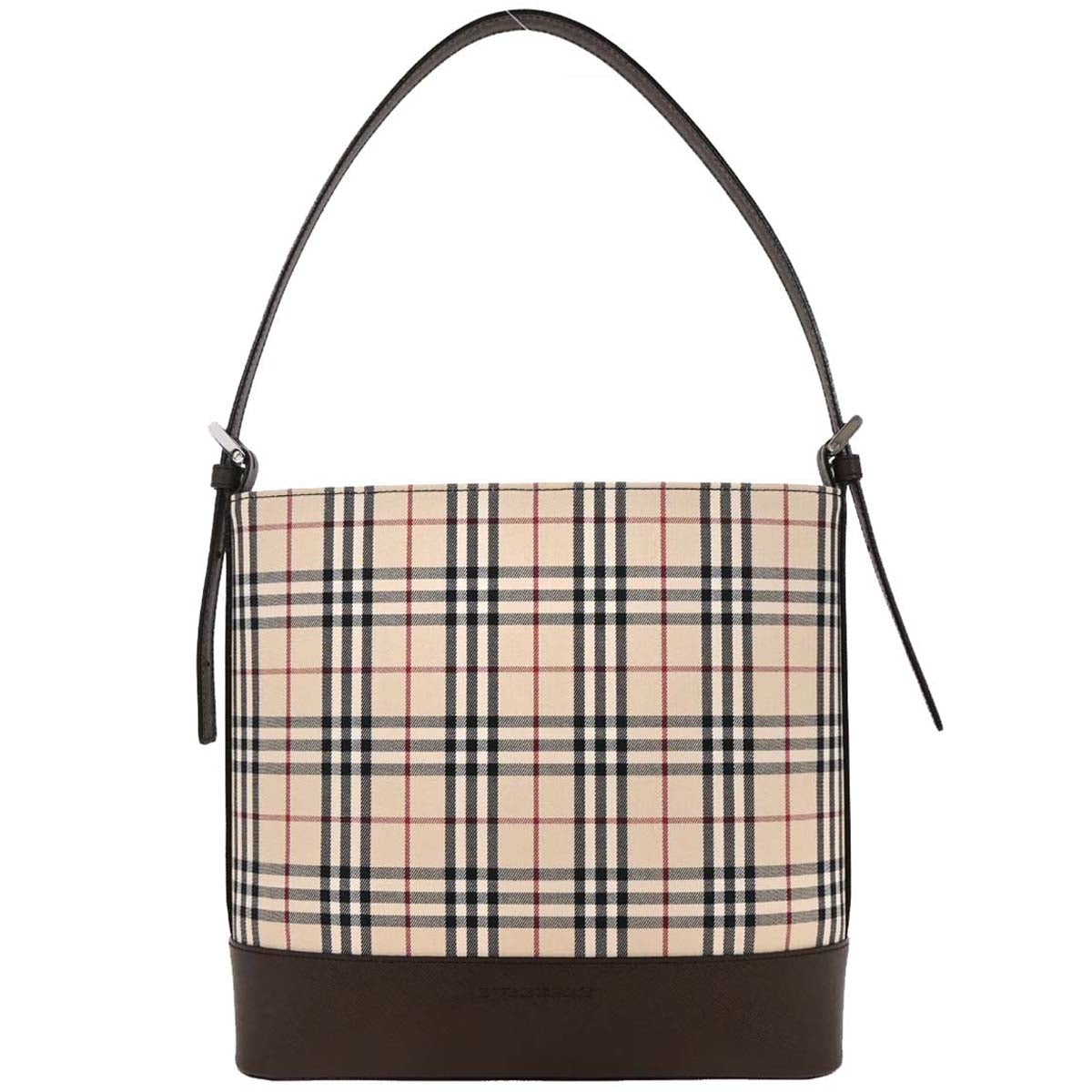 Burberry Beige Brown Burberry Check Shoulder Bag