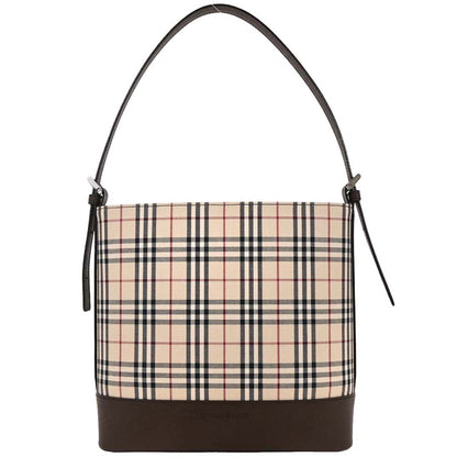 Burberry Beige Brown Burberry Check Shoulder Bag