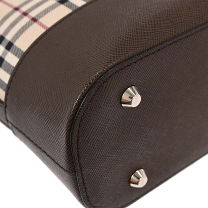 Burberry Beige Brown Burberry Check Shoulder Bag