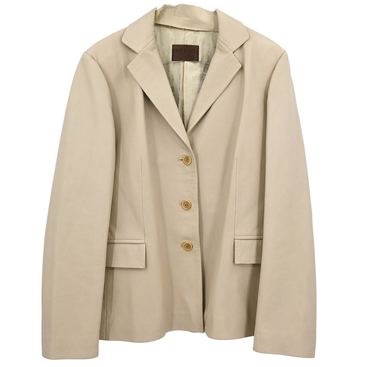 Loewe Single Breasted Jacket Beige #46