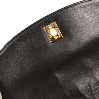 Chanel 1991-1994 Black Lambskin Shoulder Bag