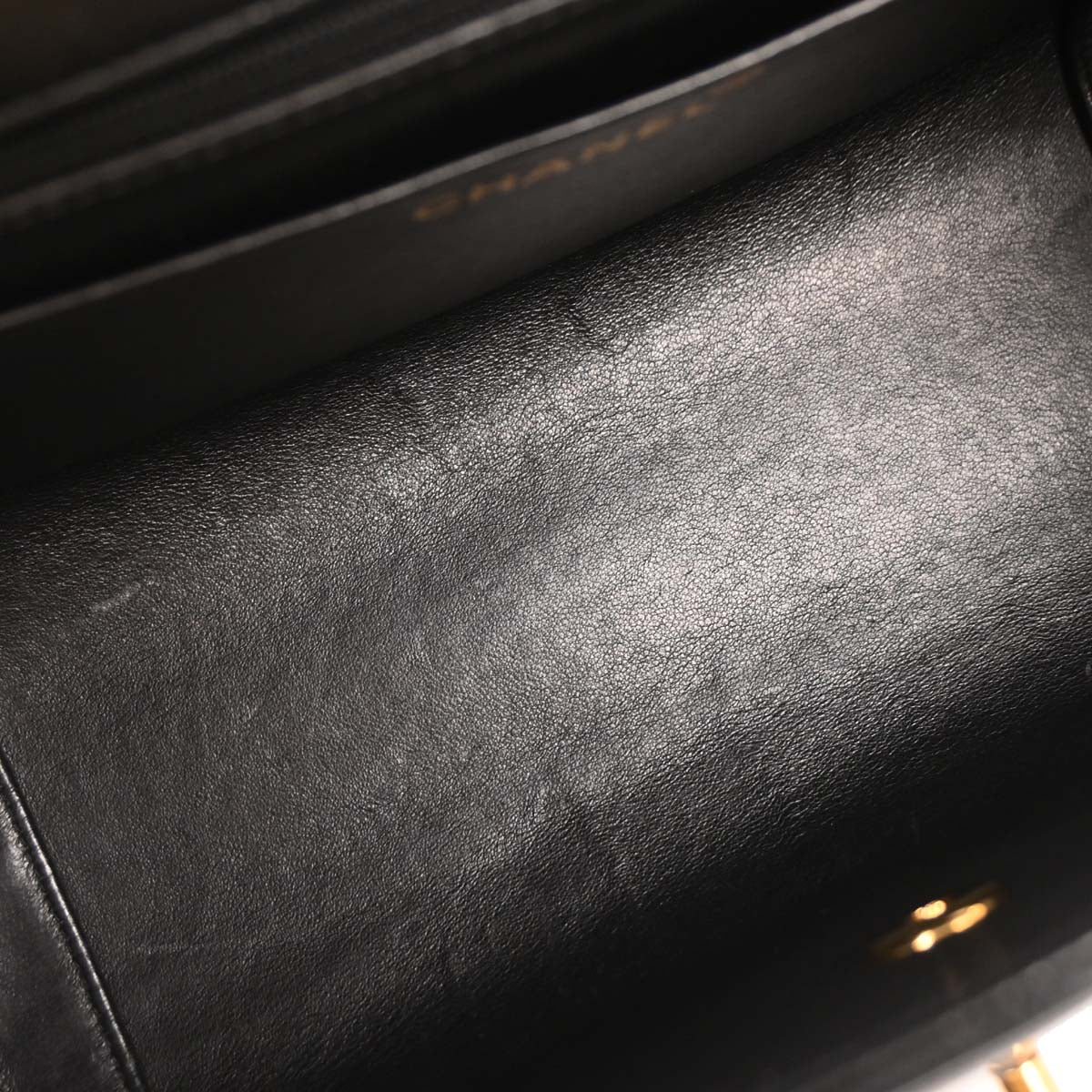 Chanel 1991-1994 Black Lambskin Shoulder Bag