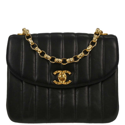 Chanel Black Lambskin Mademoiselle Shoulder Bag