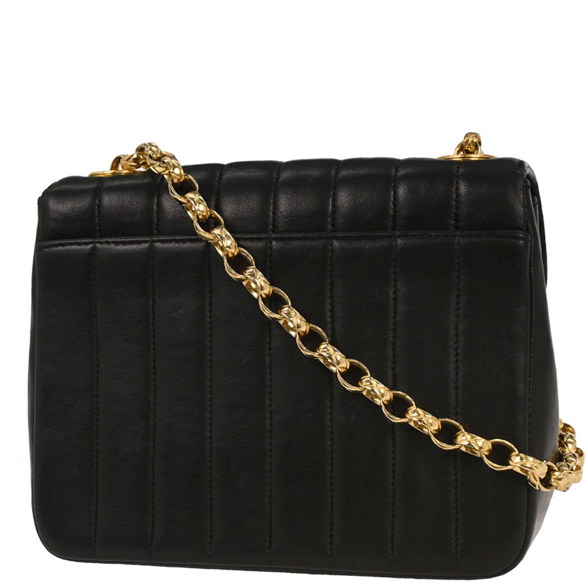 Chanel Black Lambskin Mademoiselle Shoulder Bag