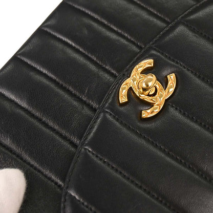 Chanel Black Lambskin Mademoiselle Shoulder Bag