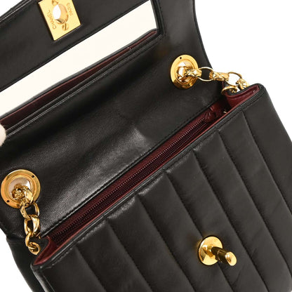 Chanel Black Lambskin Mademoiselle Shoulder Bag