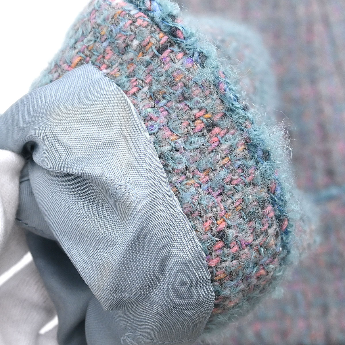 Chanel Single Breasted Collarless Jacket Blue #36