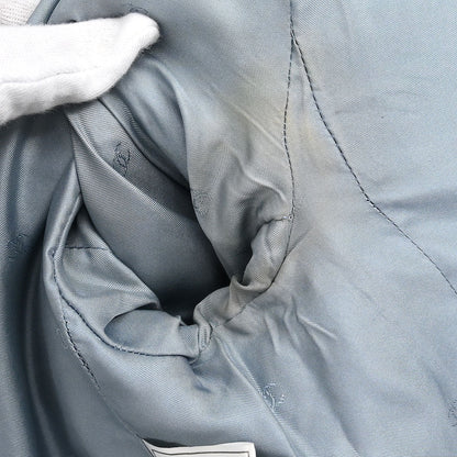 Chanel Single Breasted Collarless Jacket Blue #36