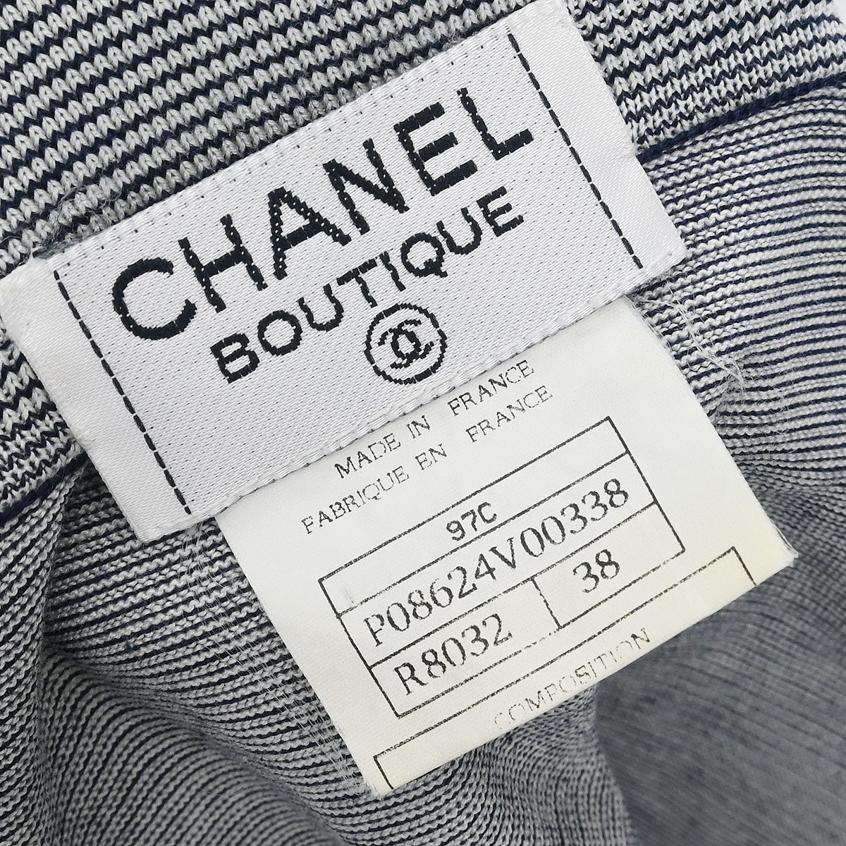 Chanel Short Sleeve Polo Shirt Top Navy #38