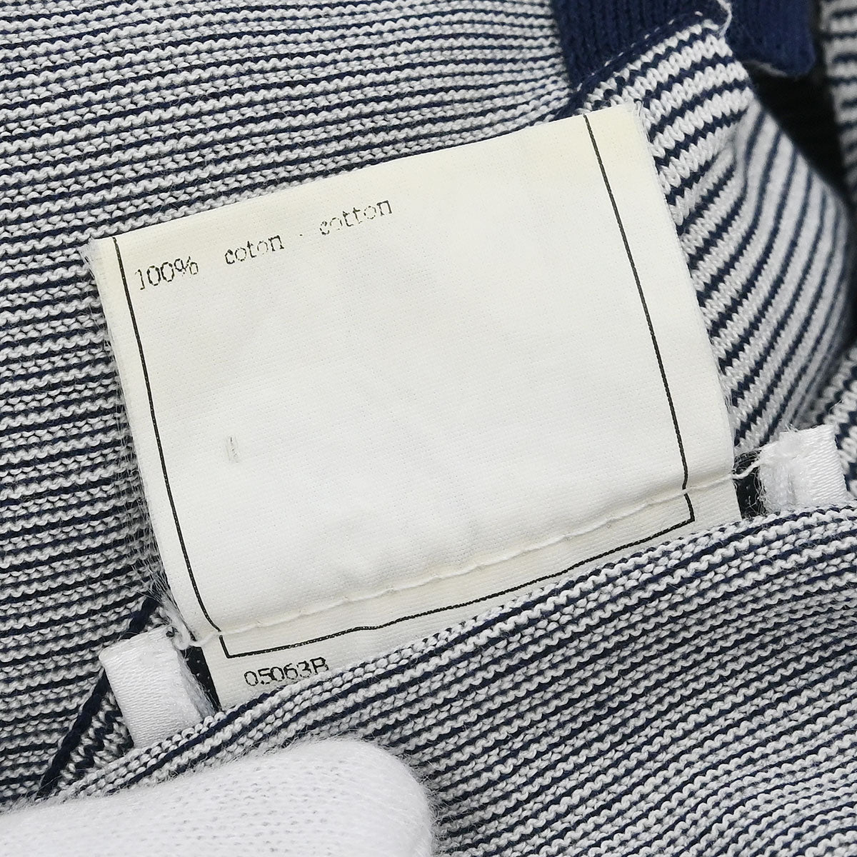 Chanel Short Sleeve Polo Shirt Top Navy #38