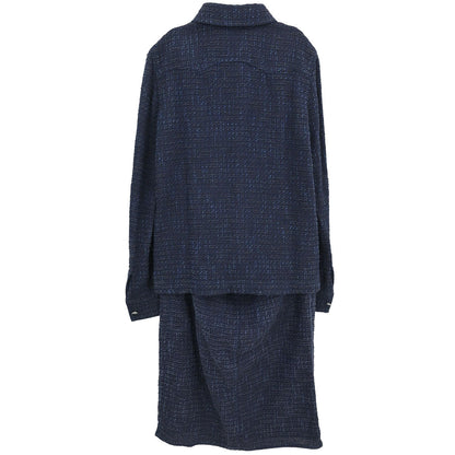 Chanel Setup Suit Jacket Skirt Navy #36 #38