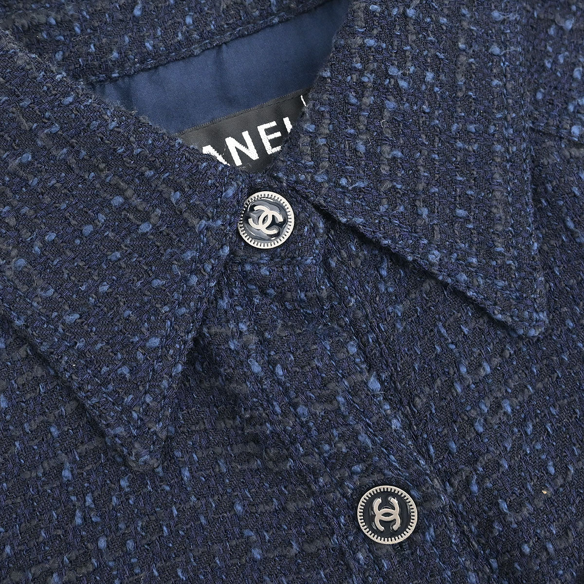 Chanel Setup Suit Jacket Skirt Navy #36 #38