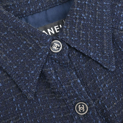 Chanel Setup Suit Jacket Skirt Navy #36 #38