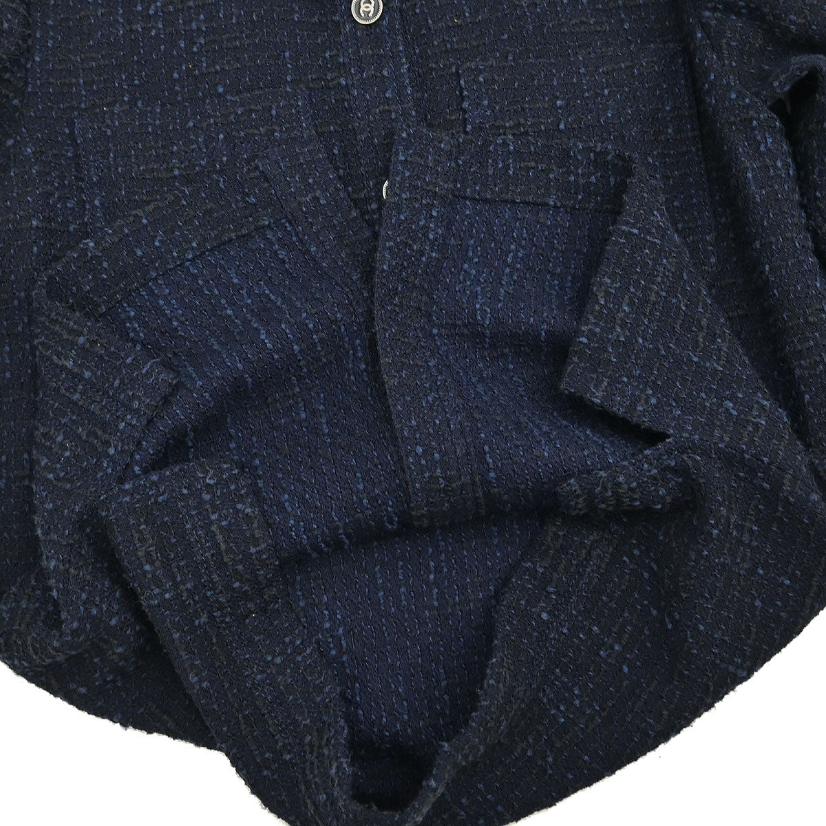 Chanel Setup Suit Jacket Skirt Navy #36 #38